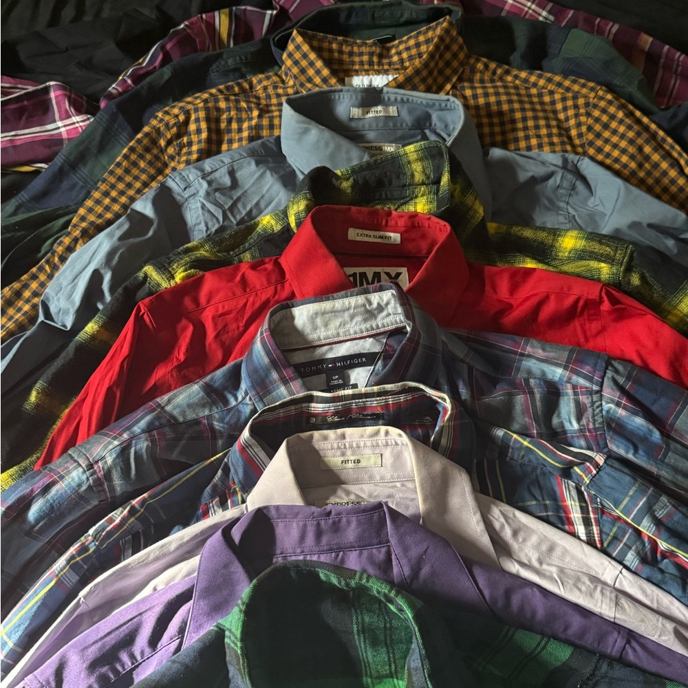 Men's Casual Button Down Shirt - Multicolor